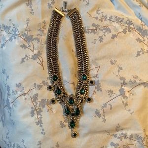 Banana republic emerald coloured statement necklace